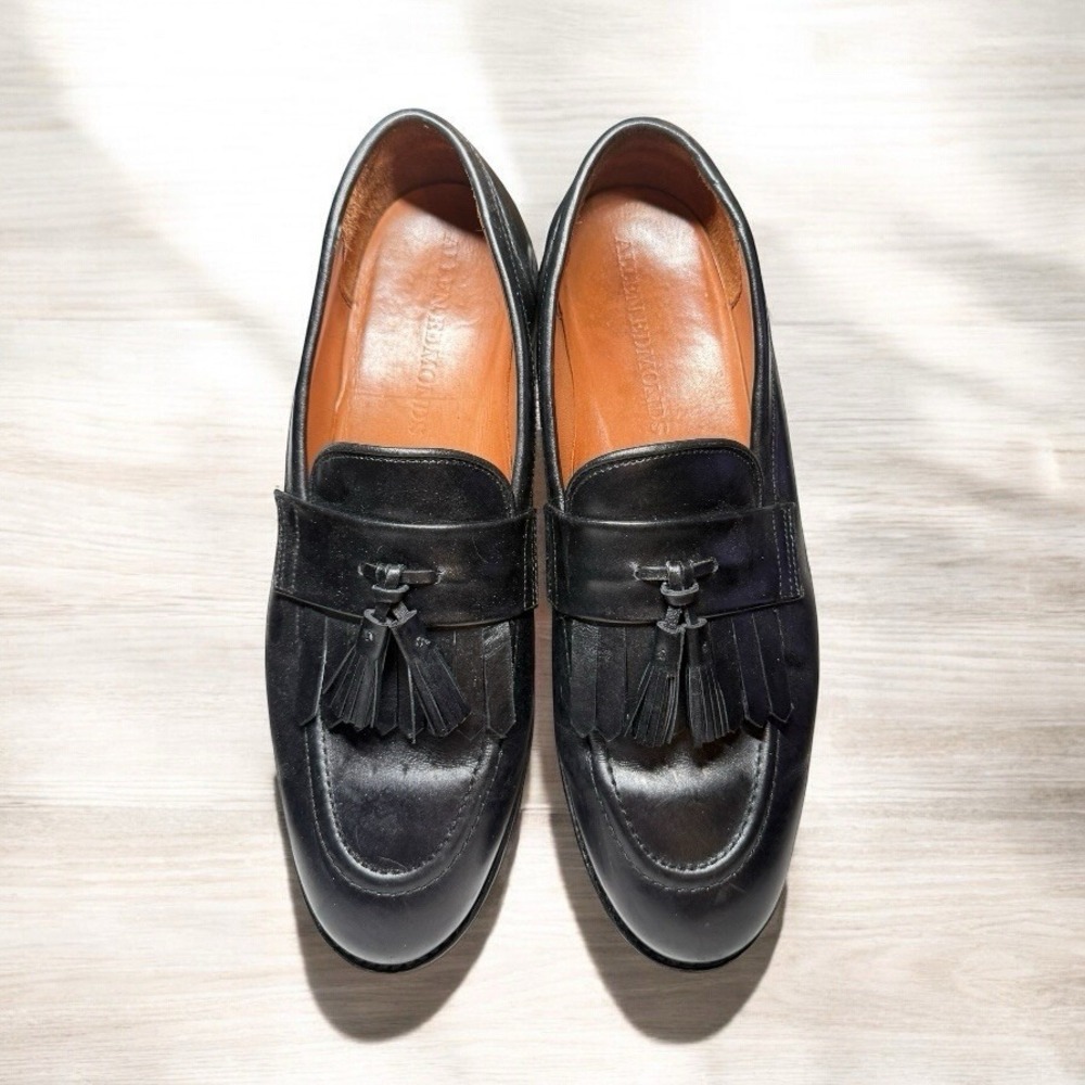 Allen Edmonds Newport Black Mens US 10.5 D Leather USA Kiltie Tassel Loafers EUC - Picture 4 of 12